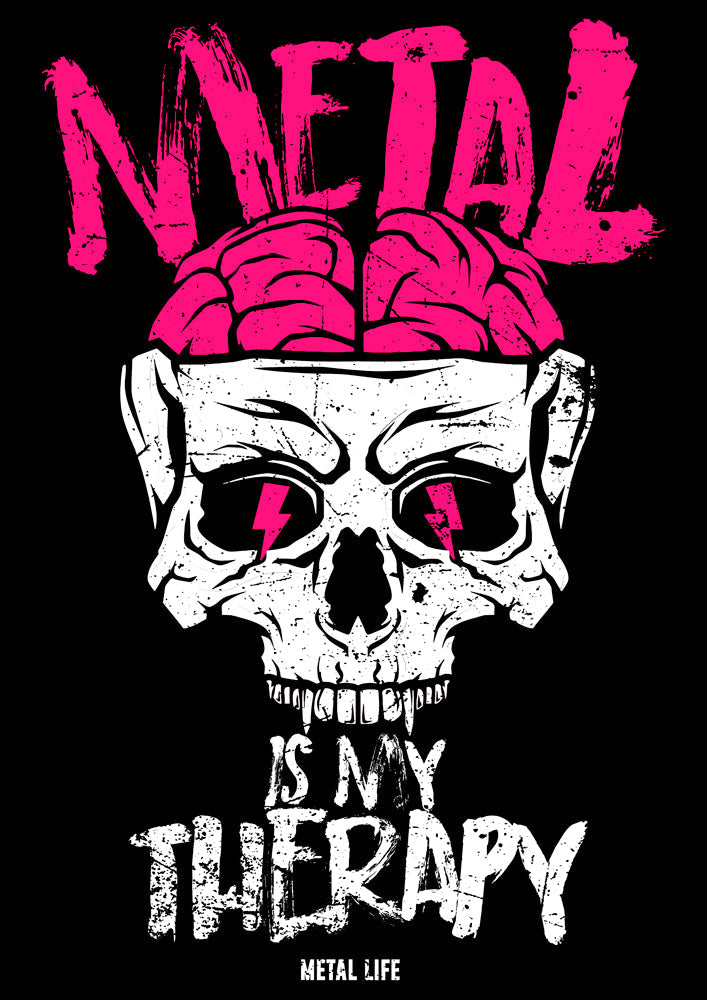 Playera Metal is my therapy Rosa